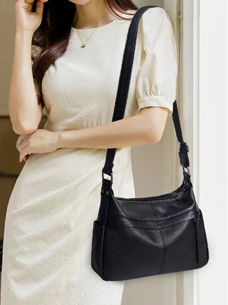 Women's Natural Cow Leather Crossbody Bags Female Large Capacity Luxury Commute Soft Handbags Ladies Retro Cowhide Shoulder Bag
Women's Natural Cow Leather Crossbody Bags Female Large Capacity Luxury Commute Soft Handbags Ladies Retro Cowhide Shoulder Bag