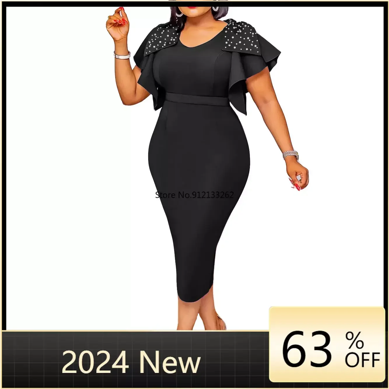 Black Red African Dresses for Women 2024 Spring Summer Dress Sexy Birthday Evening Party Bead Ruffles Robe Femme African Clothes
Black Red African Dresses for Women 2024 Spring Summer Dress Sexy Birthday Evening Party Bead Ruffles Robe Femme African Clothes