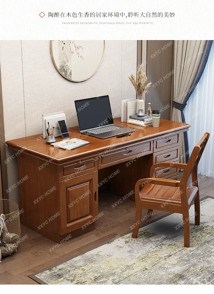YYNew Chinese solid wood desk, desk and chair combination, small apartment home writing desk
YYNew Chinese solid wood desk, desk and chair combination, small apartment home writing desk