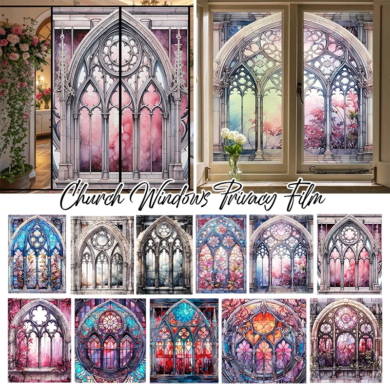 Stained Art Glass Film Romantic Privacy Window Film Self-adhesive Kitchen Sliding Door Window Balcony Decor Window Stickers
Stained Art Glass Film Romantic Privacy Window Film Self-adhesive Kitchen Sliding Door Window Balcony Decor Window Stickers