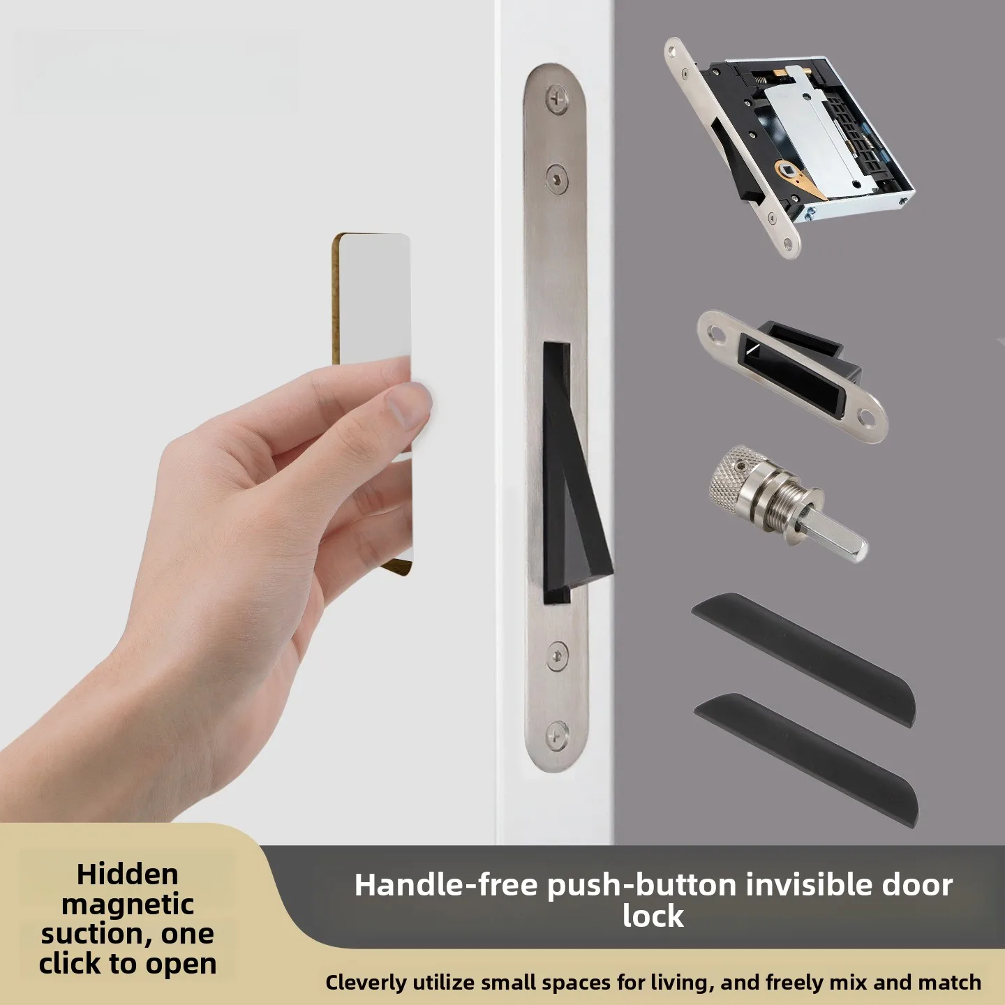 High-grade Handleless Invisible Door Lock Wooden Door Double-sided Press Door Magnetic Lock Minimalist Indoor Anti Hidden Lock
High-grade Handleless Invisible Door Lock Wooden Door Double-sided Press Door Magnetic Lock Minimalist Indoor Anti Hidden Lock