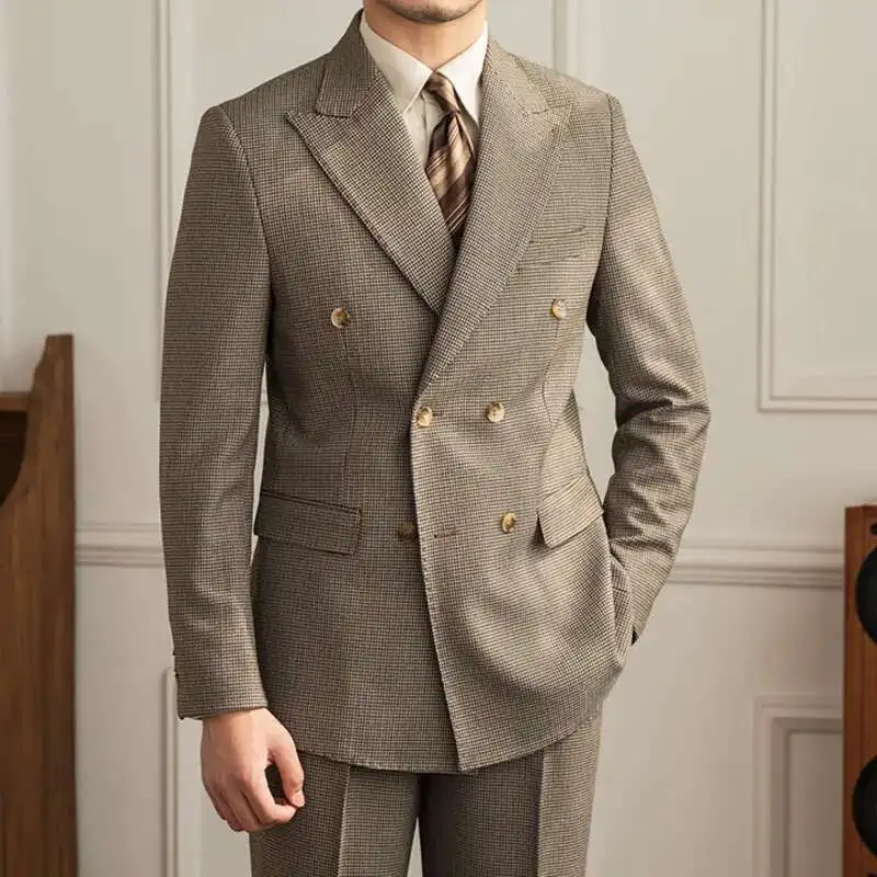 Luxury Business Suits For Men British Gentleman Double Breasted Formal Casual Dress Suits 2 Pieces Elegant Slim Costume Homme
Luxury Business Suits For Men British Gentleman Double Breasted Formal Casual Dress Suits 2 Pieces Elegant Slim Costume Homme
