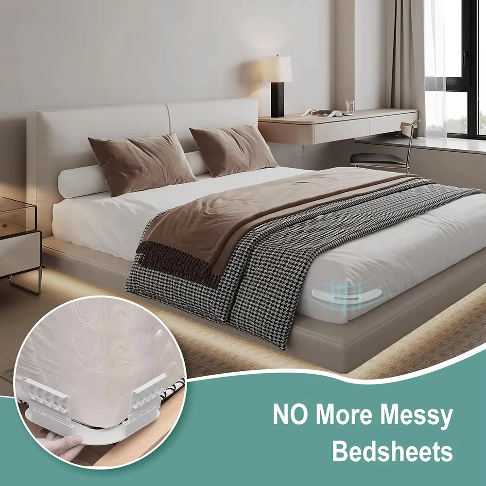 4 шт. регулируемый держатель простыни, угловые захваты для простыней, ремни, застежка для покрытия кровати с замком, нескользящие полоски
4 шт. регулируемый держатель простыни, угловые захваты для простыней, ремни, застежка для покрытия кровати с замком, нескользящие полоски