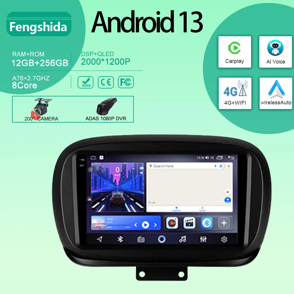 Автомагнитола для Fiat 500X 2014-2020, мультимедийный экран для Carplay, 5G WIFI BT, видеоплеер, навигация GPS, Android No 2din, 2 din, dvd
Автомагнитола для Fiat 500X 2014-2020, мультимедийный экран для Carplay, 5G WIFI BT, видеоплеер, навигация GPS, Android No 2din, 2 din, dvd