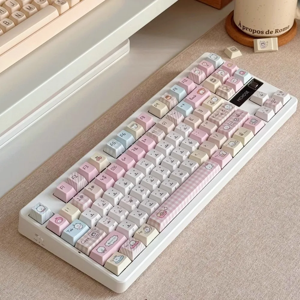 Cute Bear Theme Keycap Set 139key PBT Custom Anime Pink Keyboard Cap Cherry/MOA Profile Gaming KeyCap for Mechanical Keyboard
Cute Bear Theme Keycap Set 139key PBT Custom Anime Pink Keyboard Cap Cherry/MOA Profile Gaming KeyCap for Mechanical Keyboard