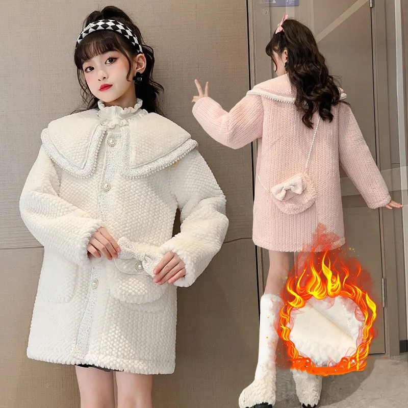 Fashion New Girl Winter Jacket Plus Velvet Turn-down Collar Thick Kids Warm Coat Children's Clothes Outerwear 6 7 8 10 11 12 Yrs
Fashion New Girl Winter Jacket Plus Velvet Turn-down Collar Thick Kids Warm Coat Children's Clothes Outerwear 6 7 8 10 11 12 Yrs