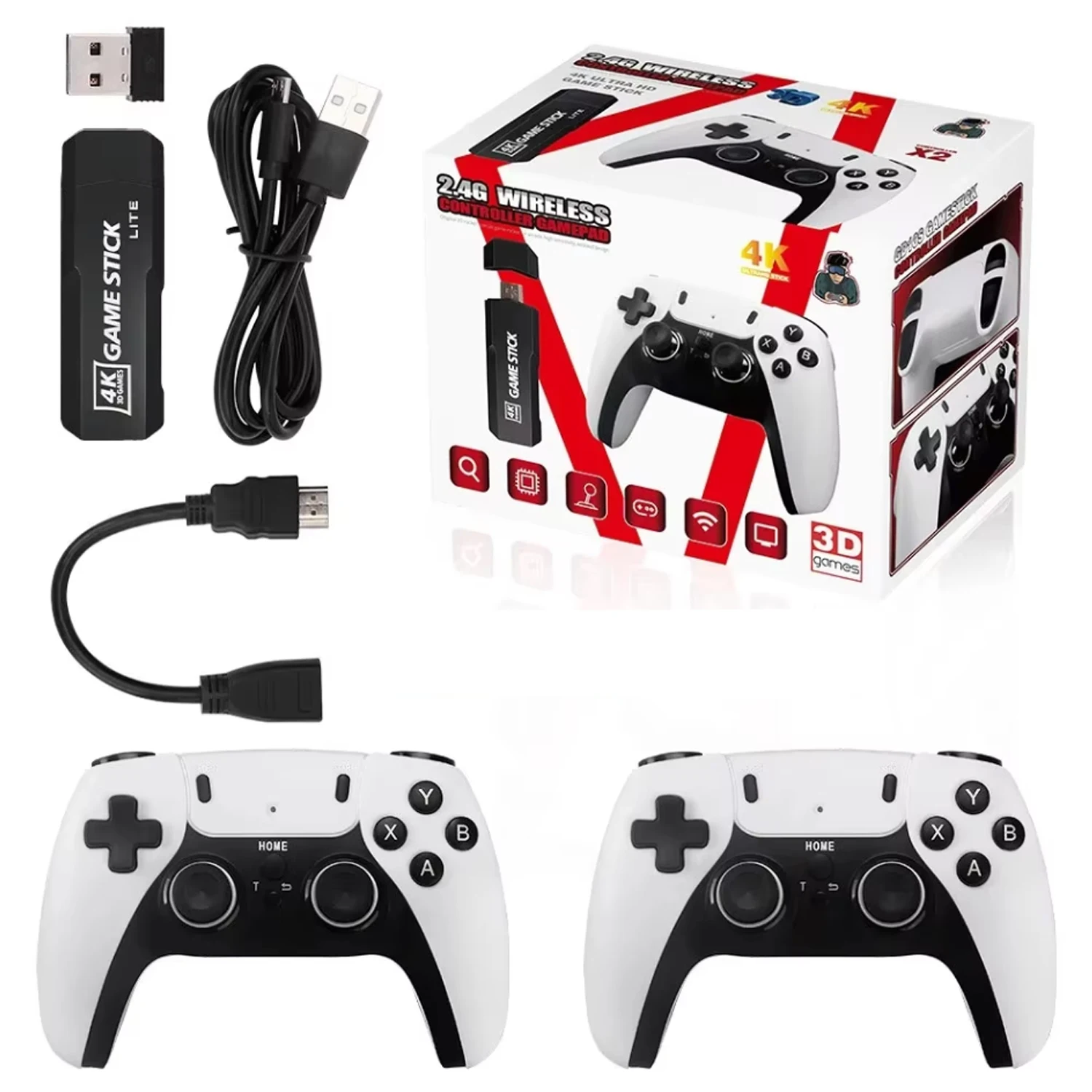 New GD10 PRO Video Game Stick Console 2.4G Double Wireless Controller Game 4K 58000 Games 256GB Retro Games Boy Christmas Gift
New GD10 PRO Video Game Stick Console 2.4G Double Wireless Controller Game 4K 58000 Games 256GB Retro Games Boy Christmas Gift