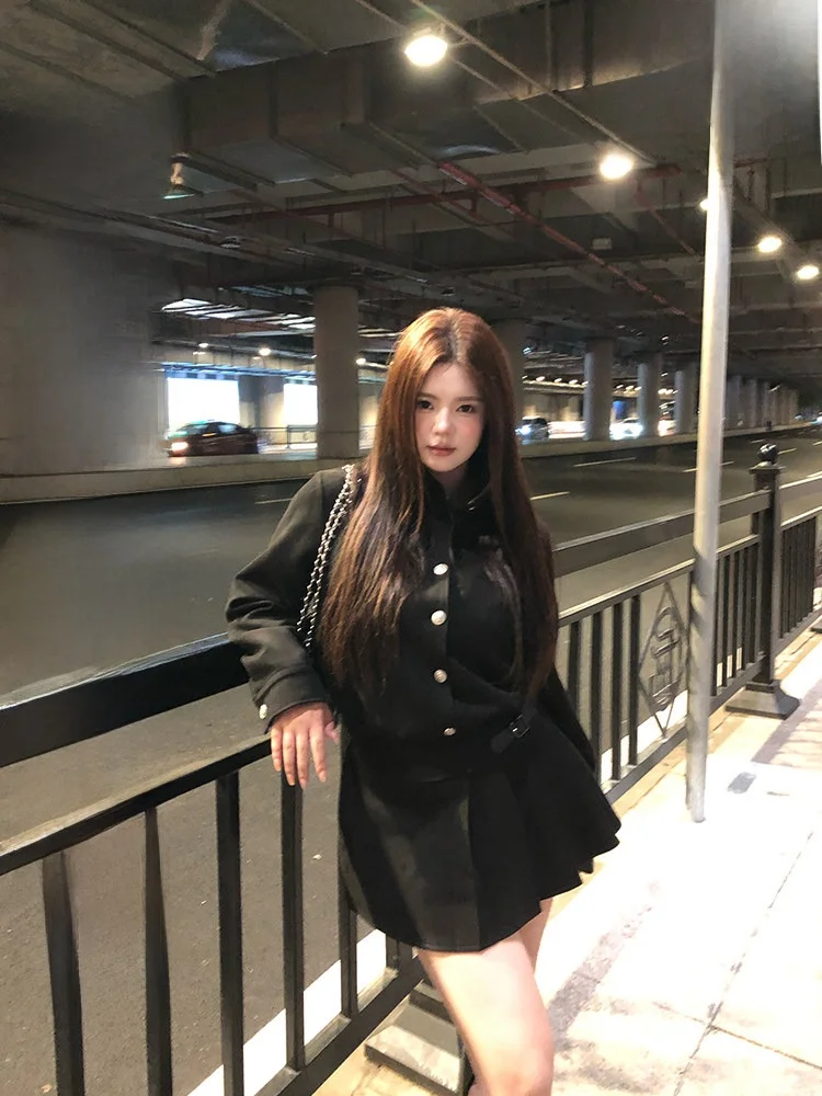 Винтажное платье с длинным рукавом и воротником-стойкой, черное, больших размеров, женское, модное, из полиэстера, повседневное.
Винтажное платье с длинным рукавом и воротником-стойкой, черное, больших размеров, женское, модное, из полиэстера, повседневное.