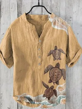 New Summer Large Size Men's Casual Shirt 3D Digital Printing V-Neck Short Sleeve Vintage Style Polyester Fiber Cool Feeling
New Summer Large Size Men's Casual Shirt 3D Digital Printing V-Neck Short Sleeve Vintage Style Polyester Fiber Cool Feeling