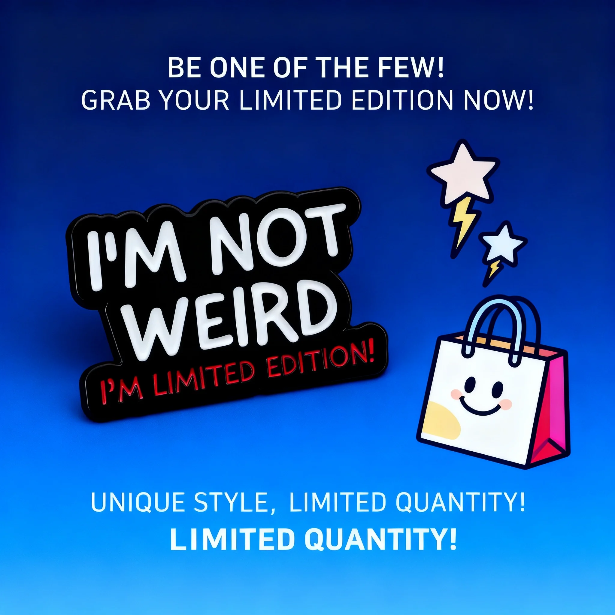 I Am Not Weird Funny Enamel Lapel Pin Brooch for Women Backpacks Clothes Badge Jewelry Cosplay Accessories Toys
I Am Not Weird Funny Enamel Lapel Pin Brooch for Women Backpacks Clothes Badge Jewelry Cosplay Accessories Toys