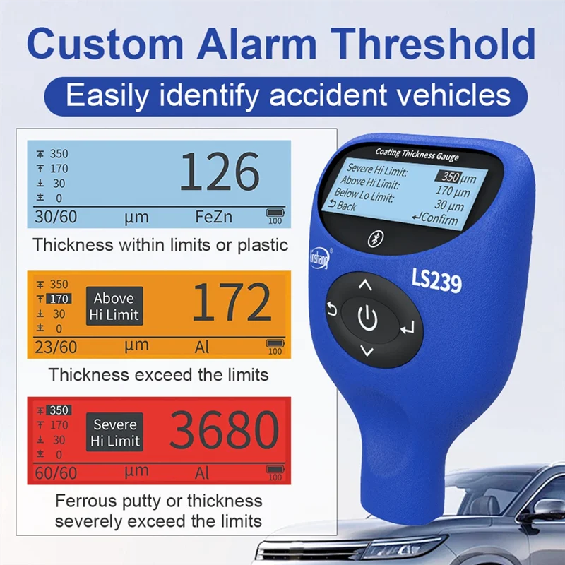 ABAE-LS239 High Precision Car Paint Tester 0.0-5000Μm Upgrade Professional Coating Thickness Gauge Meter
ABAE-LS239 High Precision Car Paint Tester 0.0-5000Μm Upgrade Professional Coating Thickness Gauge Meter