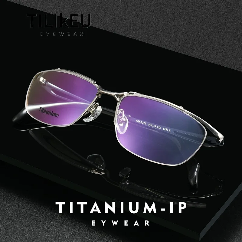 Japanese Mechanical Feel Designer Pure Titanium Eyeglasses Frame Personalized Half Frame Eyewear Luxury Men Glasses Frame 2276
Japanese Mechanical Feel Designer Pure Titanium Eyeglasses Frame Personalized Half Frame Eyewear Luxury Men Glasses Frame 2276