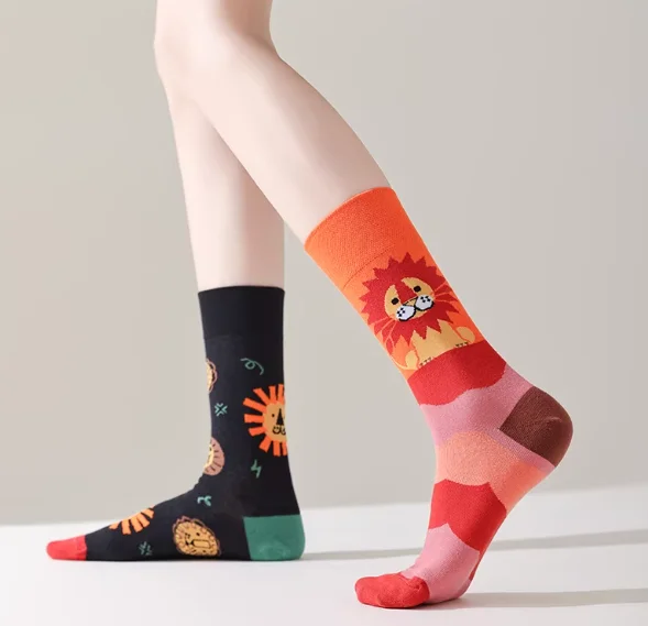 Trendy Asymmetrical Mid-Calf Cotton Socks for Men And Women with Personalized Cartoon Designs Original Fashionable Socks
Trendy Asymmetrical Mid-Calf Cotton Socks for Men And Women with Personalized Cartoon Designs Original Fashionable Socks