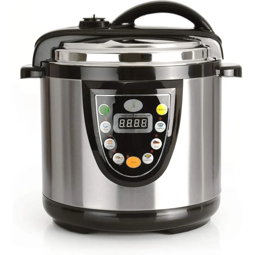 6.3-Quart Electric Pressure Cooker in Black and Silver
6.3-Quart Electric Pressure Cooker in Black and Silver
