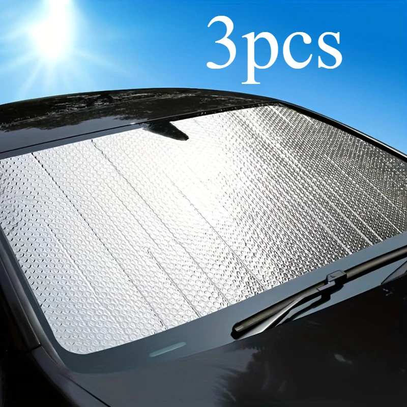 3pcs Car windshield sunshade, foldable for easy storage, suitable for SUVs and sedans. Vehicle cooling accessory, car sunshade
3pcs Car windshield sunshade, foldable for easy storage, suitable for SUVs and sedans. Vehicle cooling accessory, car sunshade