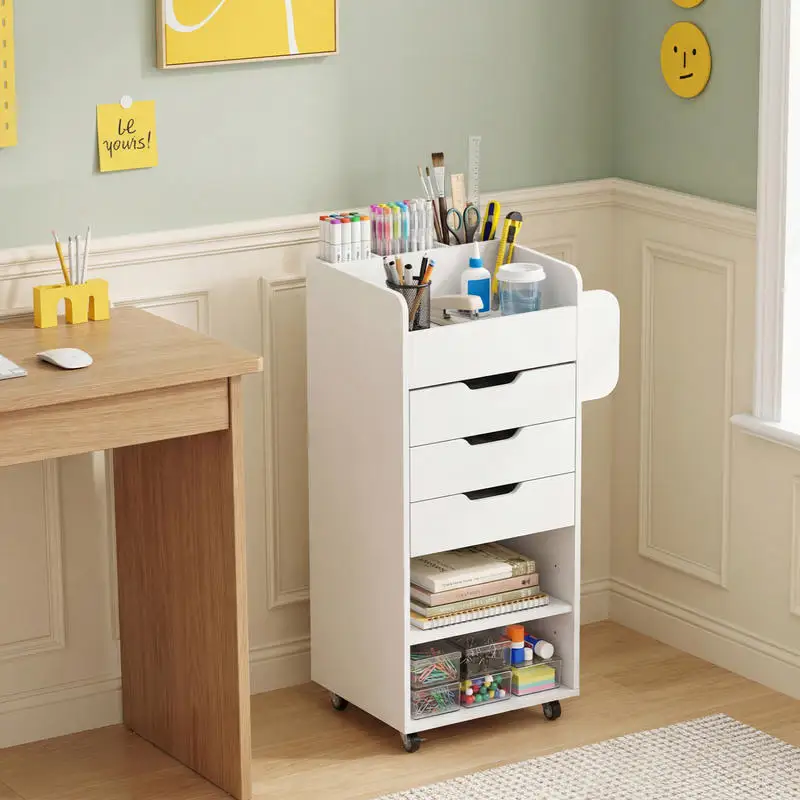 Wrapping Paper Storage Cart with 3 Drawers and Adjustable Shelf for Ribbons-White
Wrapping Paper Storage Cart with 3 Drawers and Adjustable Shelf for Ribbons-White