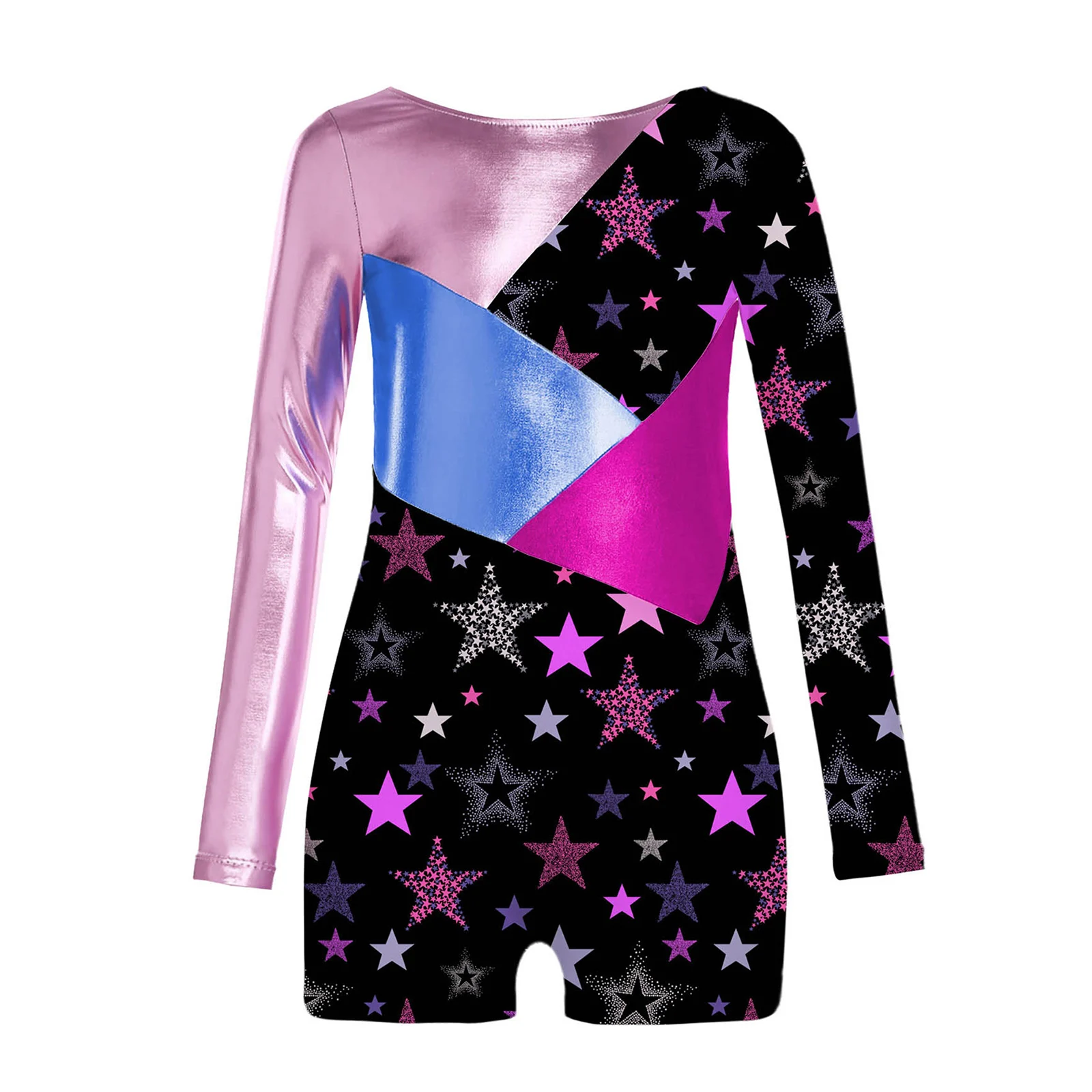 Girls Gymnastic Dance Leotard with Hair Long Sleeve Boyshorts Bodysuit Color Contrast Unitard Dancewear for Yoga Dance Skating
Girls Gymnastic Dance Leotard with Hair Long Sleeve Boyshorts Bodysuit Color Contrast Unitard Dancewear for Yoga Dance Skating