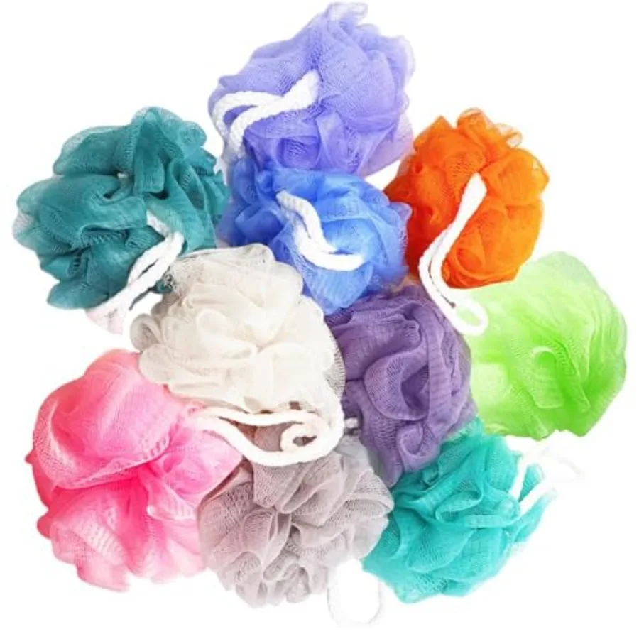 10 Pack of Bath Loofah Shower, Small Size Sponge Pouf Body Scrubber Exfoliator Scrubber Ball, Mesh Bath and Shower Sponge for W
10 Pack of Bath Loofah Shower, Small Size Sponge Pouf Body Scrubber Exfoliator Scrubber Ball, Mesh Bath and Shower Sponge for W