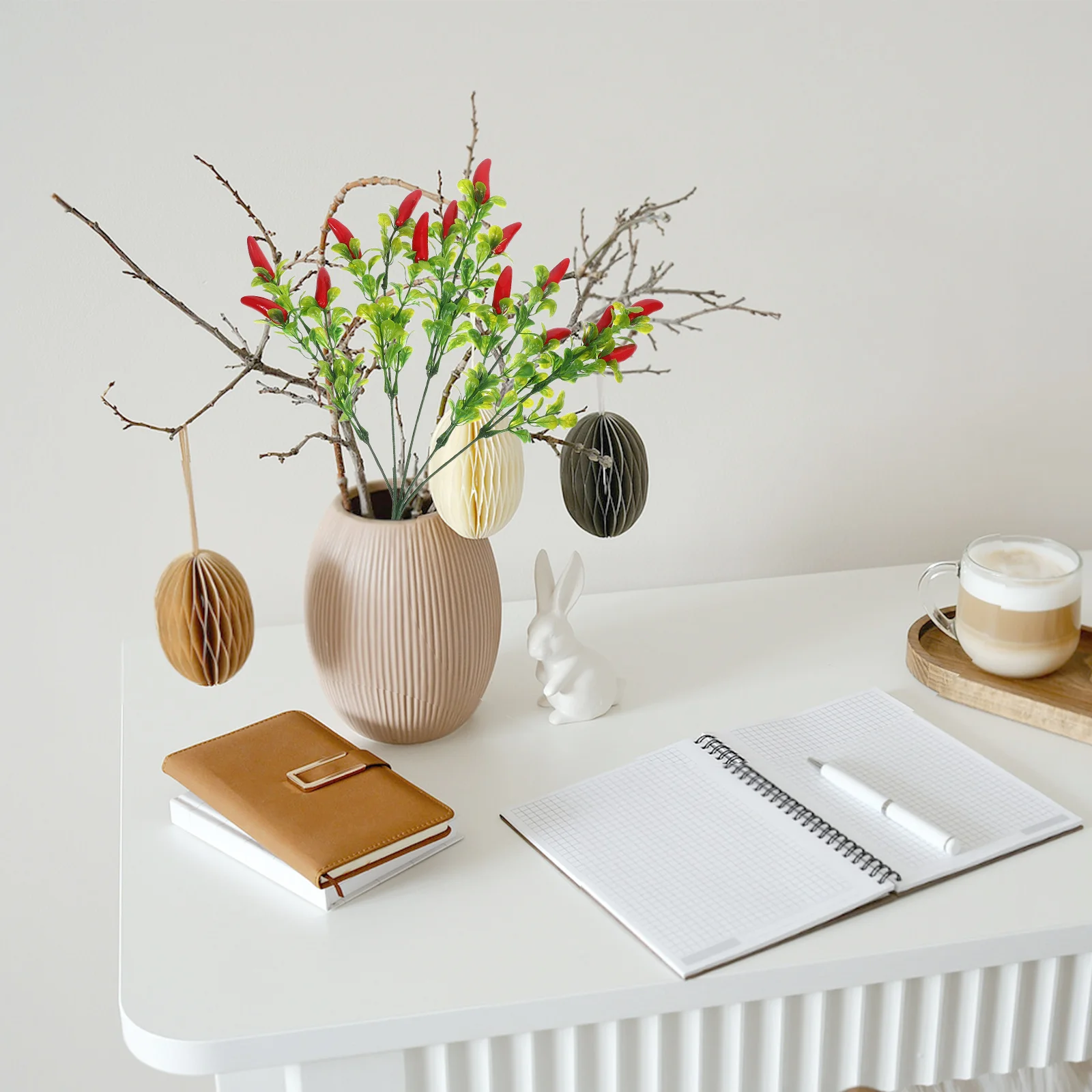 3Pcs Faux Red Chili Stems Realistic Artificial Pepper Bouquet for DIY Floral Arrangements Home Decoration Simulated Plant
3Pcs Faux Red Chili Stems Realistic Artificial Pepper Bouquet for DIY Floral Arrangements Home Decoration Simulated Plant