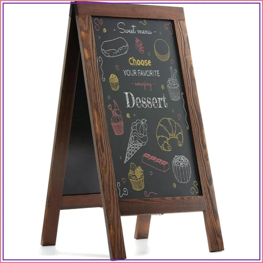 Rustic Pine Sandwich Board 40x20in, A-Frame Chalkboard Sign for Outdoor Use
Rustic Pine Sandwich Board 40x20in, A-Frame Chalkboard Sign for Outdoor Use