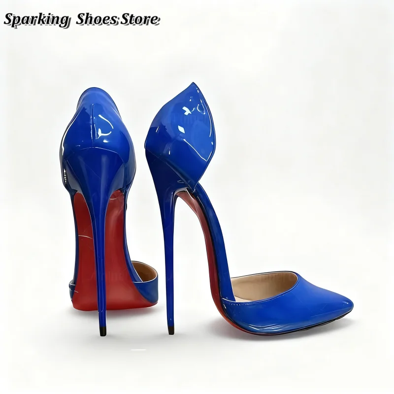 Glamorous Blue High Heels For Women Elegant Pointed Toe Pumps Patent Leather Extreme Stiletto Glossy Slip On Dress Party Shoes
Glamorous Blue High Heels For Women Elegant Pointed Toe Pumps Patent Leather Extreme Stiletto Glossy Slip On Dress Party Shoes