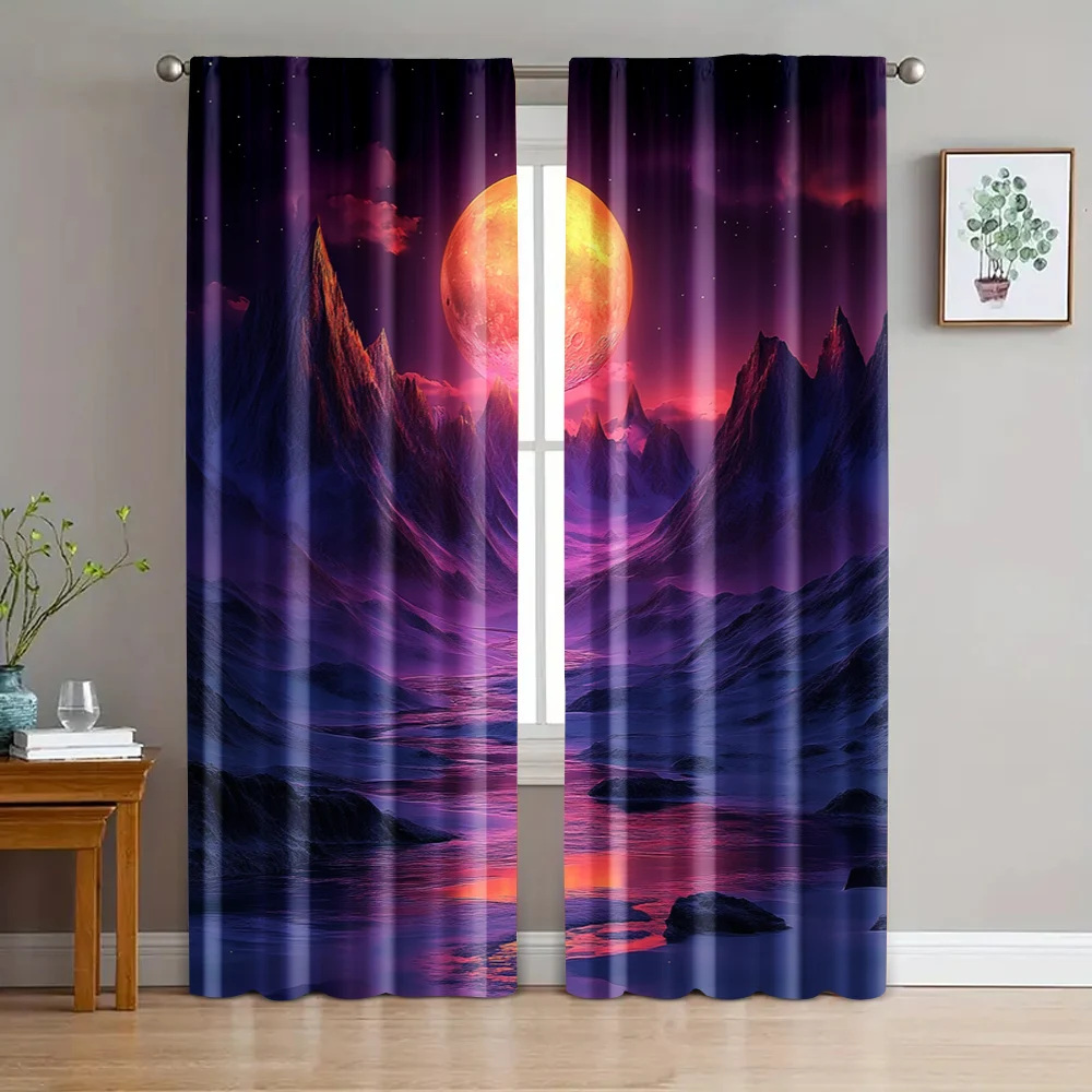2pc, Curtains Moonlight Mountain View Versatile Fabric,Without Electricity Festive Backdrops Suitable for Holiday Decorations
2pc, Curtains Moonlight Mountain View Versatile Fabric,Without Electricity Festive Backdrops Suitable for Holiday Decorations