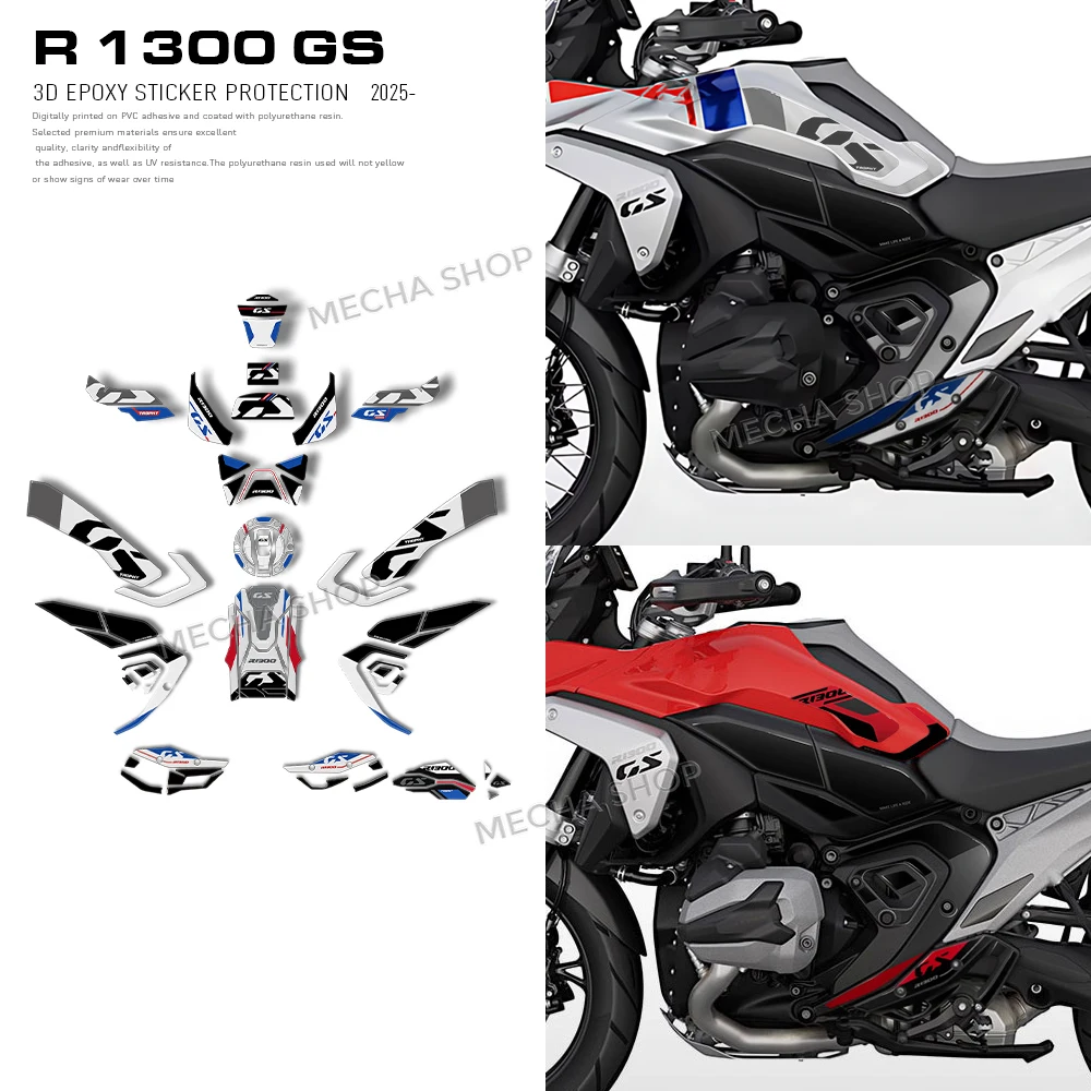 For R1300GS R 1300 GS 2026 Tank Pad Sticker GS1300 2025 Motorcycle 3D Decal Protector Kit
For R1300GS R 1300 GS 2026 Tank Pad Sticker GS1300 2025 Motorcycle 3D Decal Protector Kit