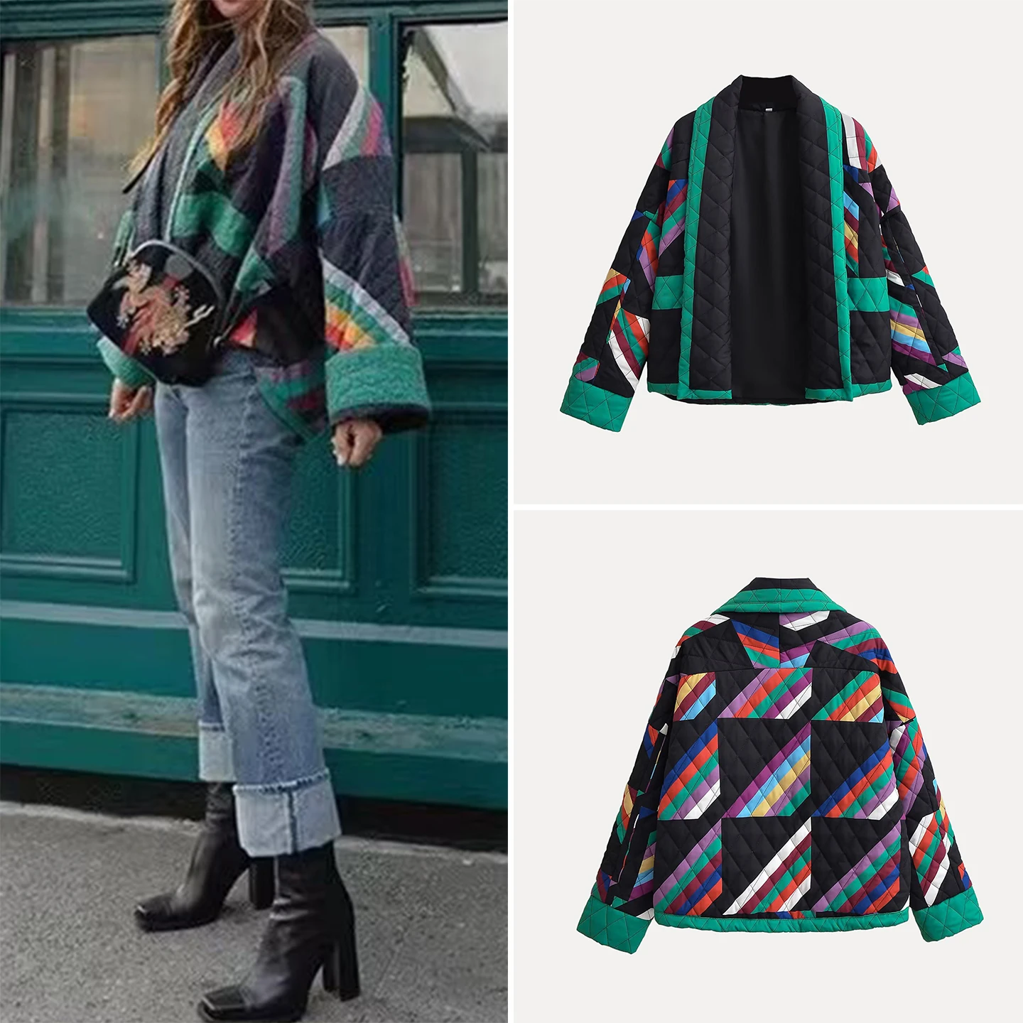 Faionable Color Blo ort Printed Casual Women's Jaet Autumn 2025 New Arrival Multi-Color Commute Sle Loose Fit
Faionable Color Blo ort Printed Casual Women's Jaet Autumn 2025 New Arrival Multi-Color Commute Sle Loose Fit