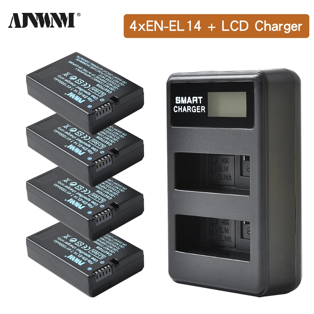 EN-EL14 EN EL14a Battery + LED Dual Charger Compatible with Nikon D5500 D5300 Df Coolpix P7700 P7200 P7100 P7000 P8000 & More
EN-EL14 EN EL14a Battery + LED Dual Charger Compatible with Nikon D5500 D5300 Df Coolpix P7700 P7200 P7100 P7000 P8000 & More