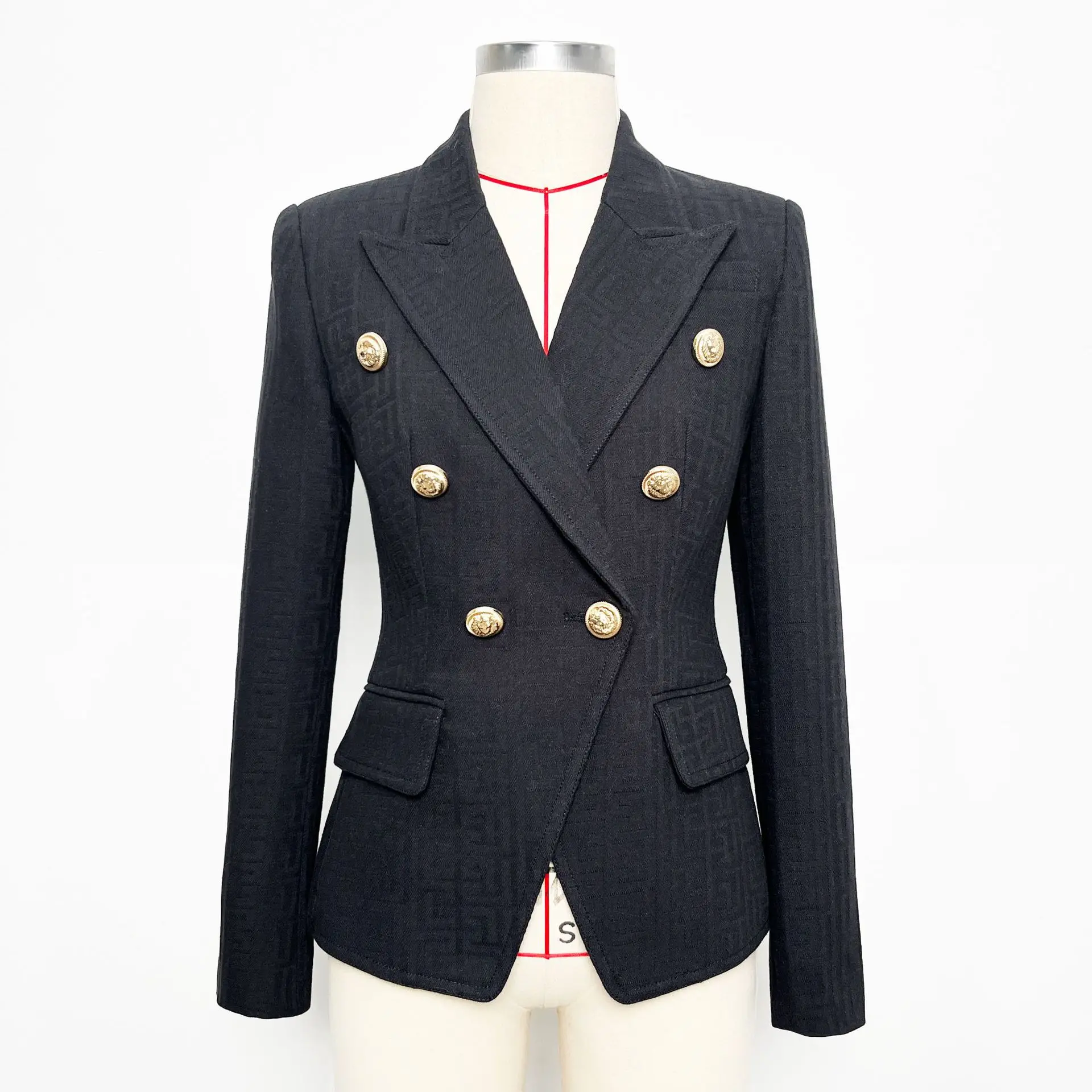 2022 Spring And Autumn New Collar Long-sleeved Khaki Jacquard Fabric Suit Jacket Top Women
2022 Spring And Autumn New Collar Long-sleeved Khaki Jacquard Fabric Suit Jacket Top Women