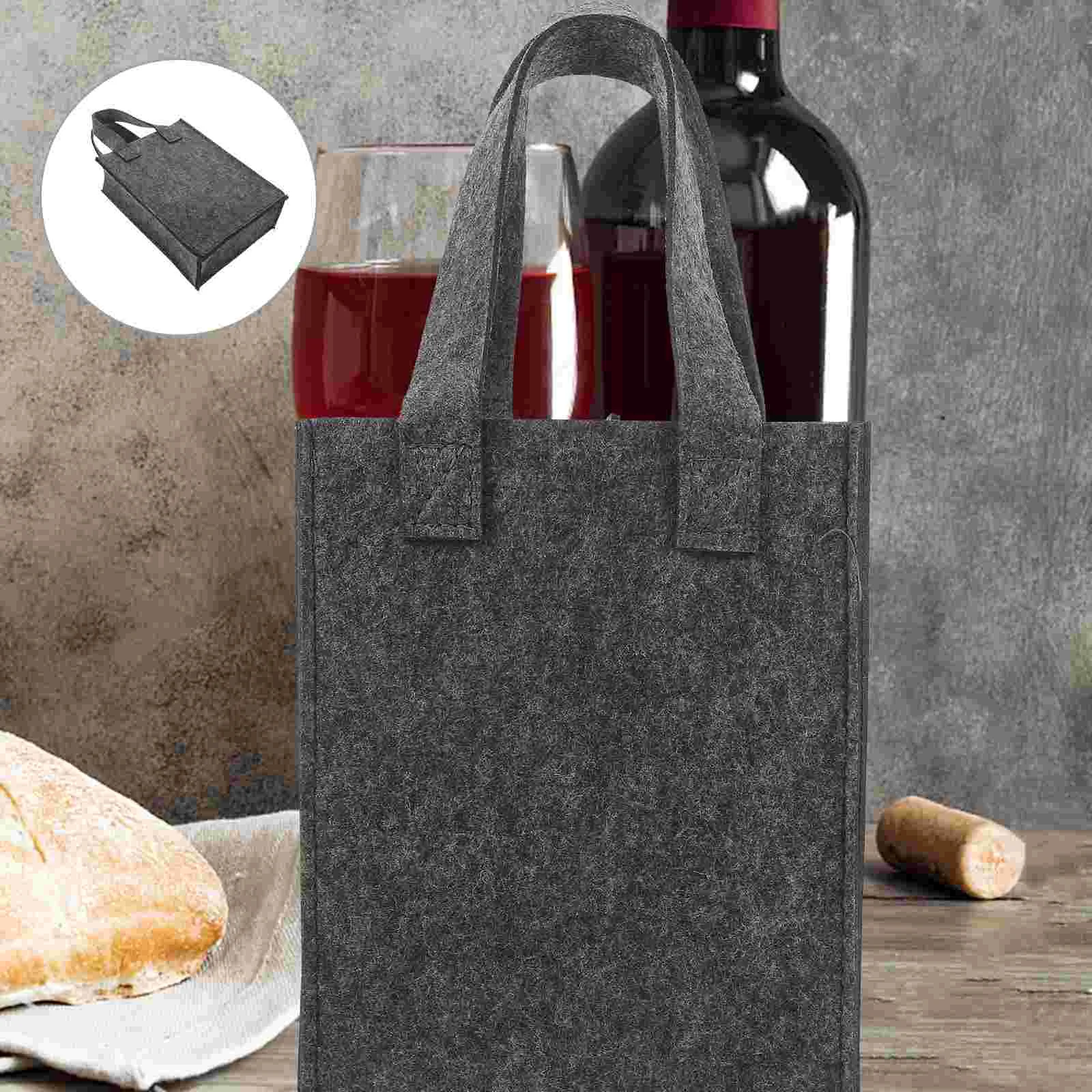 2 Bottle Bags Felt Material Storage Pouches 24x18x8 5cm Grey Bottle Carrier Gift Wrapping Bags Holder Packaging
2 Bottle Bags Felt Material Storage Pouches 24x18x8 5cm Grey Bottle Carrier Gift Wrapping Bags Holder Packaging