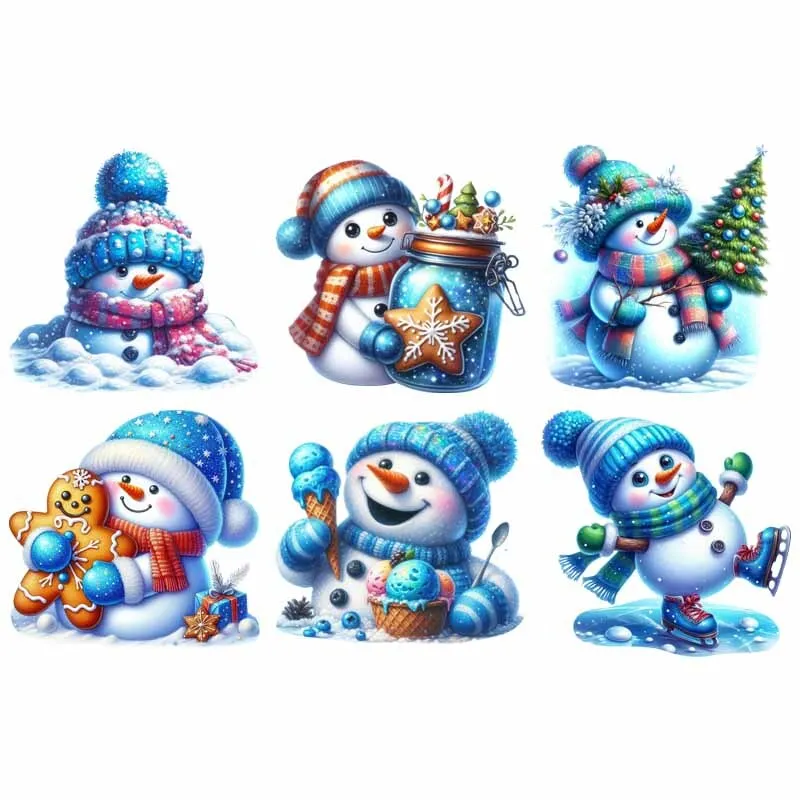 Fashion blue Snowman Iron-on Transfer For Clothing DIY A-Level Washable T-shirts Thermal Sticker Christmas DTF Patches Applique
Fashion blue Snowman Iron-on Transfer For Clothing DIY A-Level Washable T-shirts Thermal Sticker Christmas DTF Patches Applique
