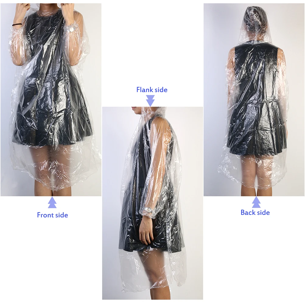 10 Pcs Waterproof Raincoat Adult Poncho Lightweight Windproof Hooded Cape Clear Travel Rain Poncho Durable Disposable
10 Pcs Waterproof Raincoat Adult Poncho Lightweight Windproof Hooded Cape Clear Travel Rain Poncho Durable Disposable