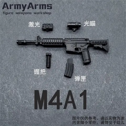 ArmyArms 1/50 Scale Soldier Accessories 4CM M4A1 Rifle Weapon Plastic Model Toys For Action Figure Doll Body In Stock