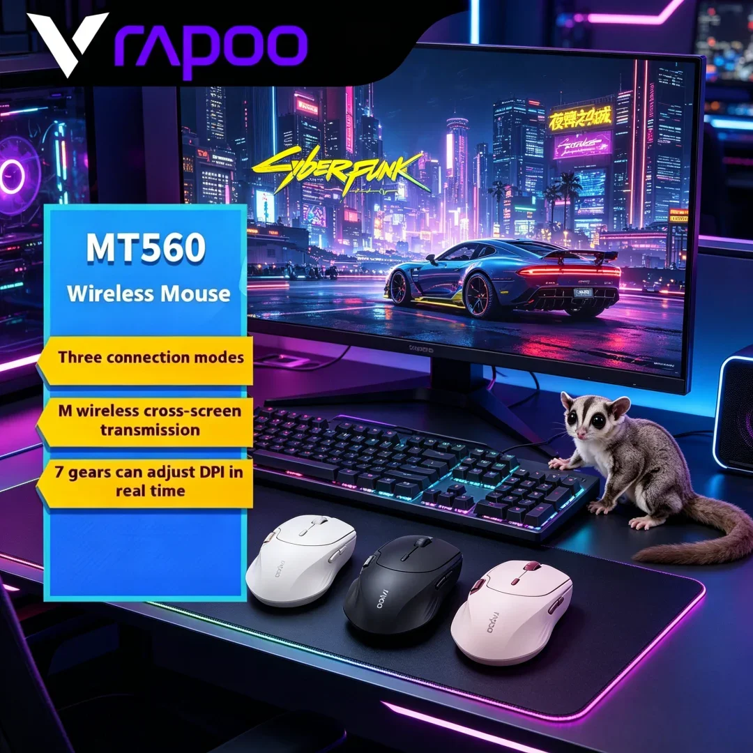 Rapoo MT560 Mouse Recondite 3mode Wireless Mice Ergonomic Hall Magnetic Induction Knob Cross Screen Custom Ornate Lightweight
Rapoo MT560 Mouse Recondite 3mode Wireless Mice Ergonomic Hall Magnetic Induction Knob Cross Screen Custom Ornate Lightweight