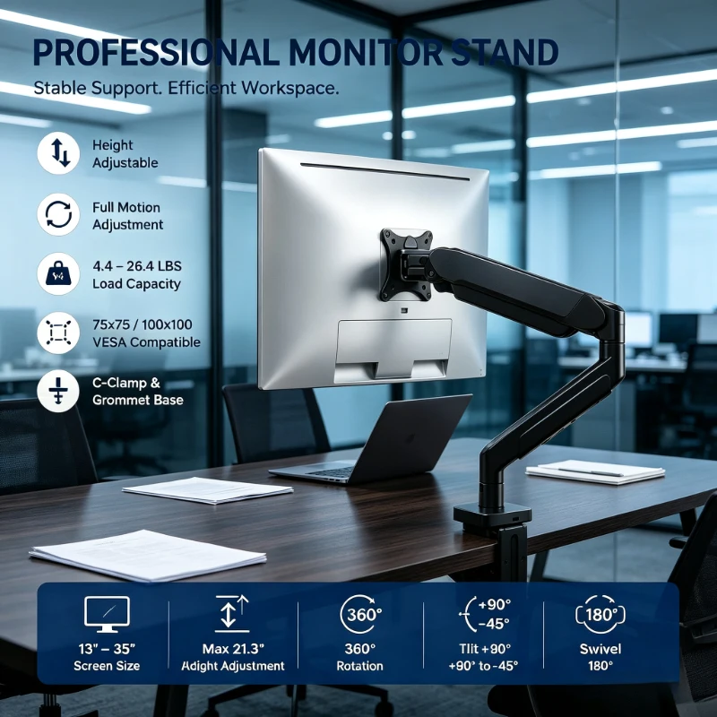 Adjustable Height Dual Mount Desktop Monitor Arm Compact Space Saving Screen Bracket For Home Office Gaming Desktop Work Use
Adjustable Height Dual Mount Desktop Monitor Arm Compact Space Saving Screen Bracket For Home Office Gaming Desktop Work Use