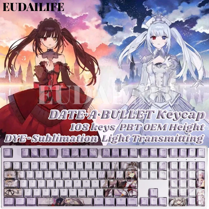 Anime Date A Live Tokisaki Kurumi 108 Key PBT DYE Sublimation Light Transmitting MX Cross Axis Switch Mechanical Keyboard Gift
Anime Date A Live Tokisaki Kurumi 108 Key PBT DYE Sublimation Light Transmitting MX Cross Axis Switch Mechanical Keyboard Gift