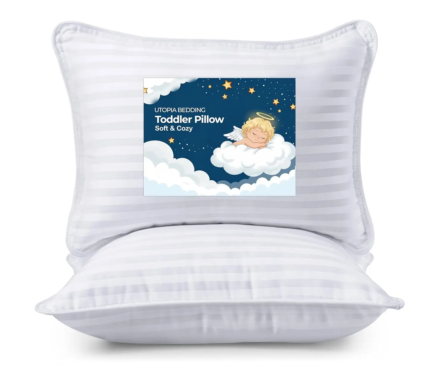 Soft Toddler Pillow Set of 2, 13x18 Inches, Breathable Cotton Blend for Kids Age 2+, Perfect for Bed and Travel
Soft Toddler Pillow Set of 2, 13x18 Inches, Breathable Cotton Blend for Kids Age 2+, Perfect for Bed and Travel