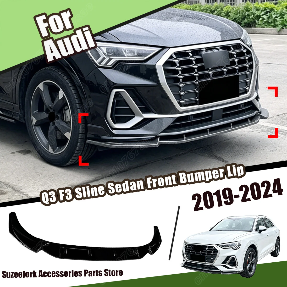 For Audi Q3 F3 Sline Sedan 2019 2020 2021 2022 2023 2024 Auto Front Bumper Lip Car Front Chin Spoiler Body Modification Kit
For Audi Q3 F3 Sline Sedan 2019 2020 2021 2022 2023 2024 Auto Front Bumper Lip Car Front Chin Spoiler Body Modification Kit