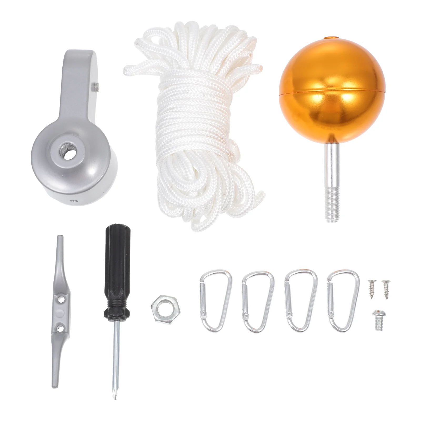 Stainless Steel Flagpole Accessories Heavy Duty Replacement Parts Flag Pole Truck Ornament Pulley Tool Kit Durable Outdoor
Stainless Steel Flagpole Accessories Heavy Duty Replacement Parts Flag Pole Truck Ornament Pulley Tool Kit Durable Outdoor
