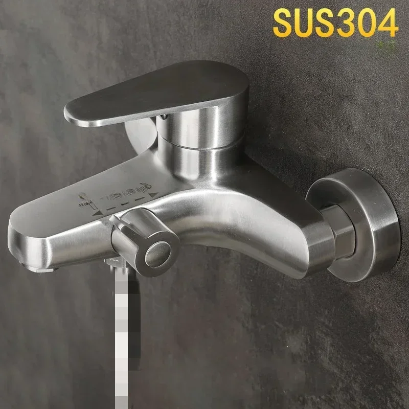 304 Stainless Steel Bathroom Shower Faucets Hot and Cold Mixer Tap Bathroom Mixer Valve Bathtub Faucet Shower Accessories
304 Stainless Steel Bathroom Shower Faucets Hot and Cold Mixer Tap Bathroom Mixer Valve Bathtub Faucet Shower Accessories