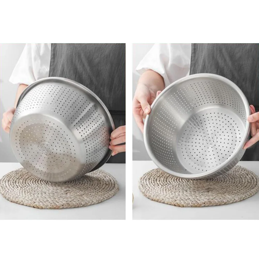 22Cm Drain Bowl Stainless Steel Kitchen Food Washing Container Large Capacity Draining Basket for Fruits Vegetables Efficient
22Cm Drain Bowl Stainless Steel Kitchen Food Washing Container Large Capacity Draining Basket for Fruits Vegetables Efficient