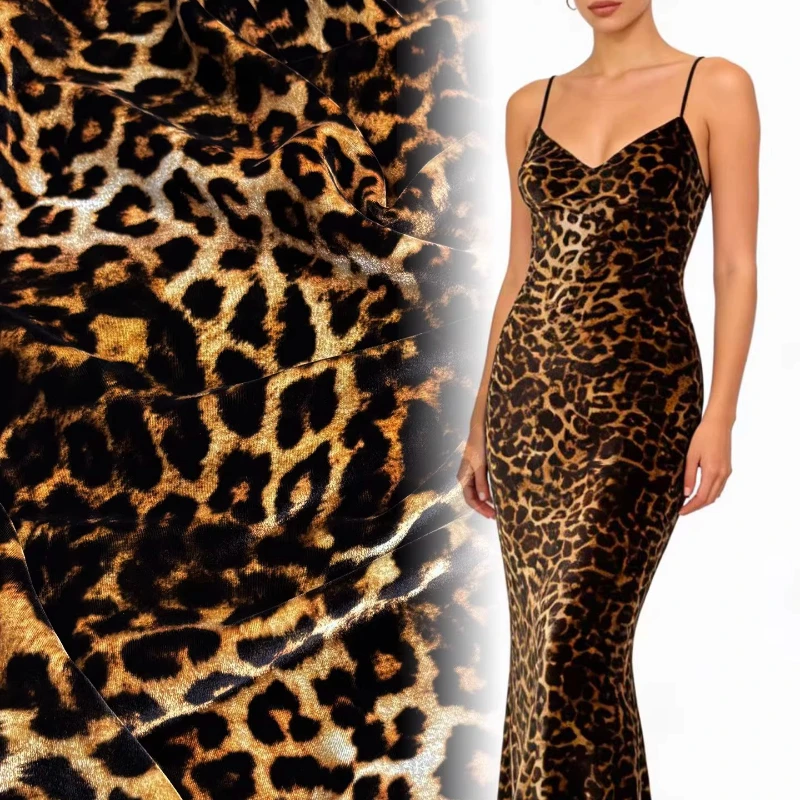 1/3/5 Yards Silk Velvet Clothing Fabric Double-Sided Black Gold Leopard Print for Dress Cheongsam Tops Draped
1/3/5 Yards Silk Velvet Clothing Fabric Double-Sided Black Gold Leopard Print for Dress Cheongsam Tops Draped