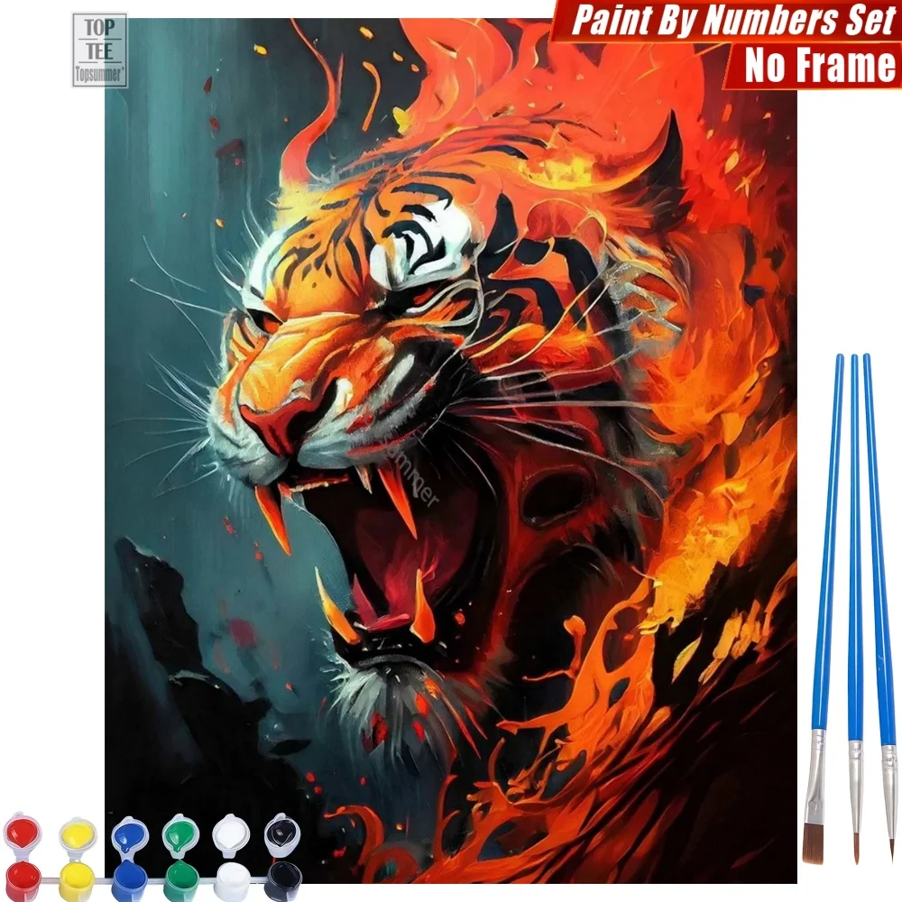 Ferocious Flaming Tiger Paint By Numbers Kit - Wide Mouth Bold Wall Art Home Decor Birthday Gift For Neighbor
Ferocious Flaming Tiger Paint By Numbers Kit - Wide Mouth Bold Wall Art Home Decor Birthday Gift For Neighbor