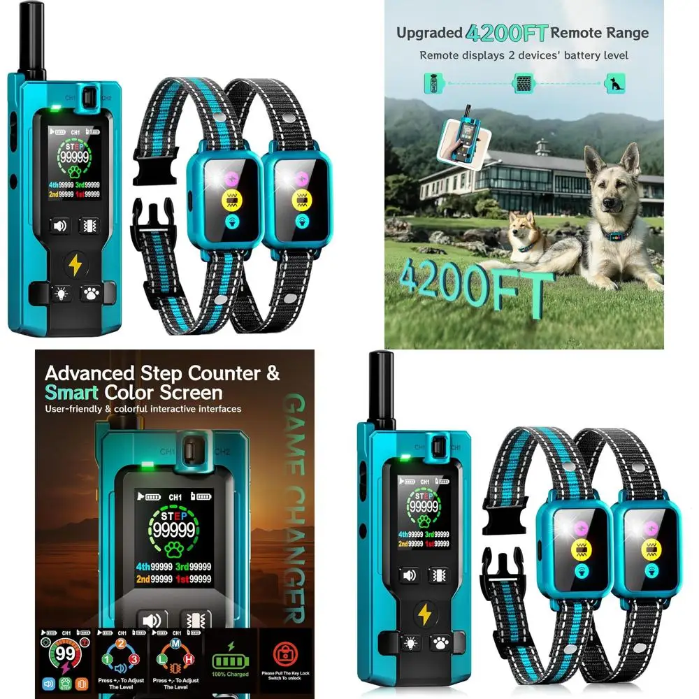 Двойной ошейник для дрессировки собак с диапазоном 4200 футов, счетчиком шагов, интеллектуальным экраном, 5-режимным пультом дистанционного управления, водонепроницаемостью для всех размеров
Двойной ошейник для дрессировки собак с диапазоном 4200 футов, счетчиком шагов, интеллектуальным экраном, 5-режимным пультом дистанционного управления, водонепроницаемостью для всех размеров