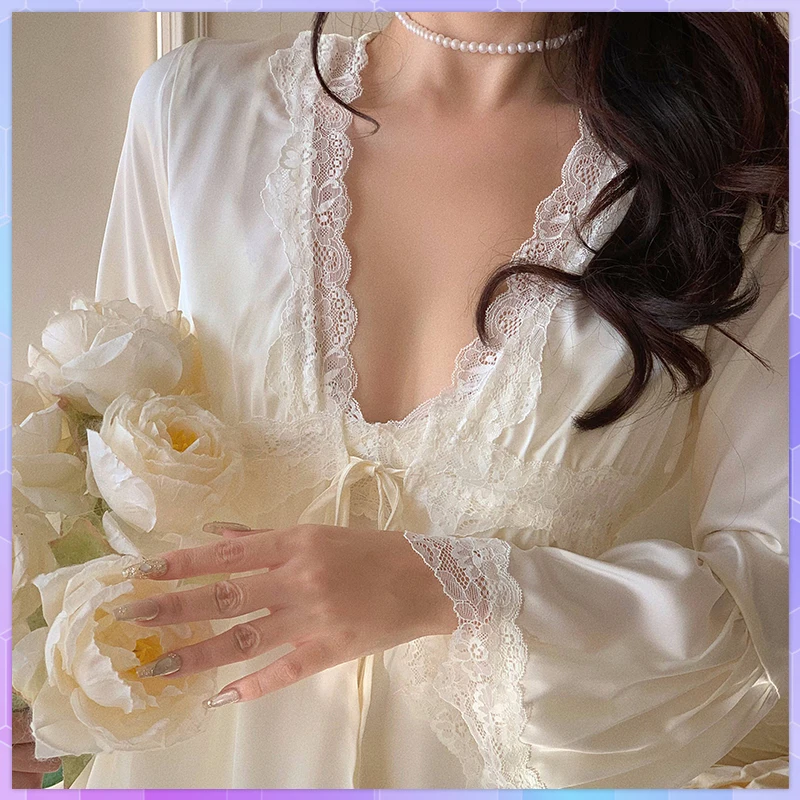 3Pcs Sleepwear Women's Pajamas With Pants Set French Palace Style Princess Pijamas Spring Summer Long Sleeve Home Wear Suit
3Pcs Sleepwear Women's Pajamas With Pants Set French Palace Style Princess Pijamas Spring Summer Long Sleeve Home Wear Suit