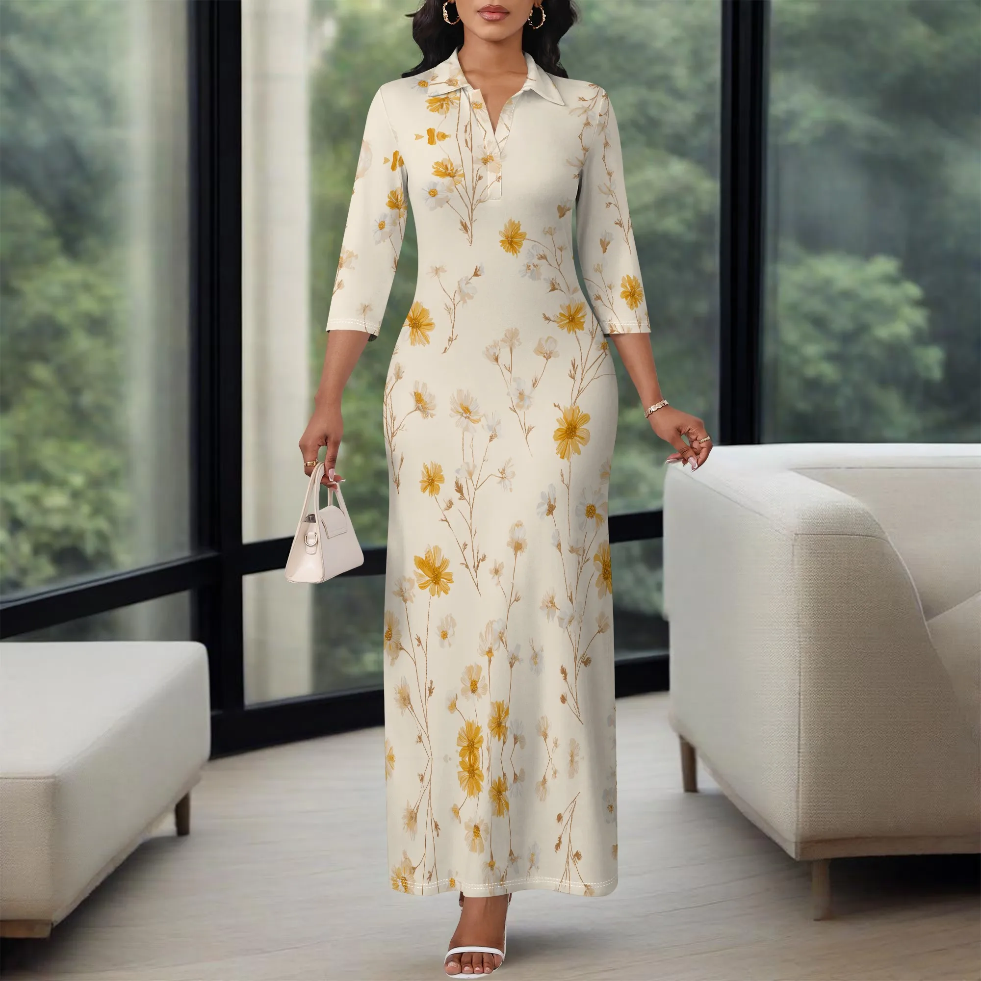 Soft Floral Maxi Shirt Dress XS-3XL Long Sleeve Pastoral Style for Easter Sunday, Mother’s Day or Elegant Spring Church Look
Soft Floral Maxi Shirt Dress XS-3XL Long Sleeve Pastoral Style for Easter Sunday, Mother’s Day or Elegant Spring Church Look