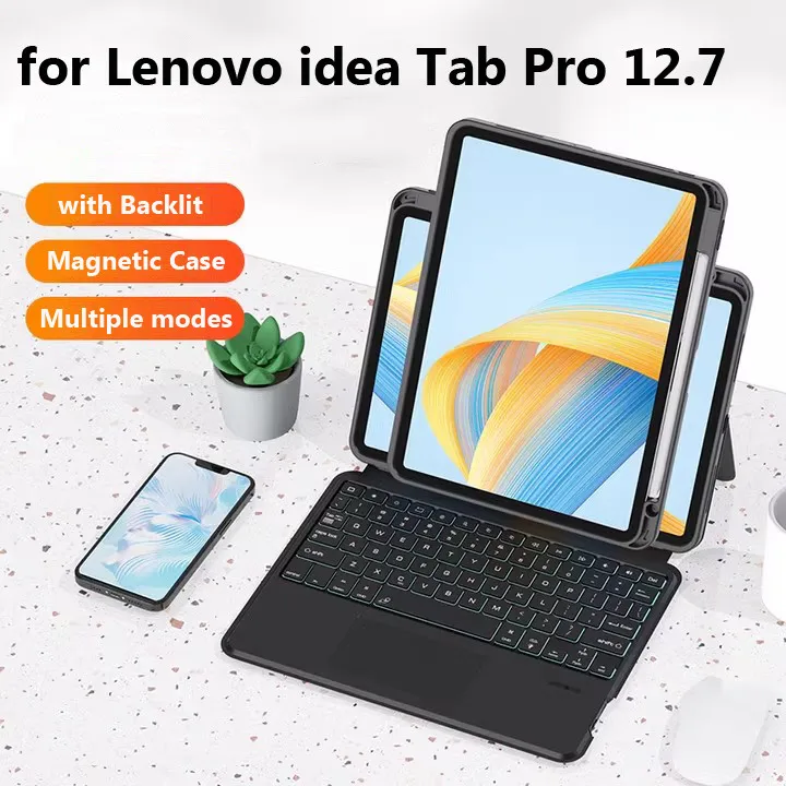 Чехол с сенсорной панелью и клавиатурой для Lenovo Idea Tab Pro, 12,7 дюйма, Xiaoxin Pad Pro 12,7 дюйма, 2025 подставки, съемный чехол с умной подсветкой
Чехол с сенсорной панелью и клавиатурой для Lenovo Idea Tab Pro, 12,7 дюйма, Xiaoxin Pad Pro 12,7 дюйма, 2025 подставки, съемный чехол с умной подсветкой