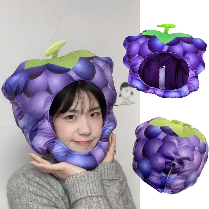 Funny Grape Headgear Hat Creative Fruit Grape Plush Hat Dress up for Cosplay Stage Performance Role Playing Props Halloween Gift
Funny Grape Headgear Hat Creative Fruit Grape Plush Hat Dress up for Cosplay Stage Performance Role Playing Props Halloween Gift