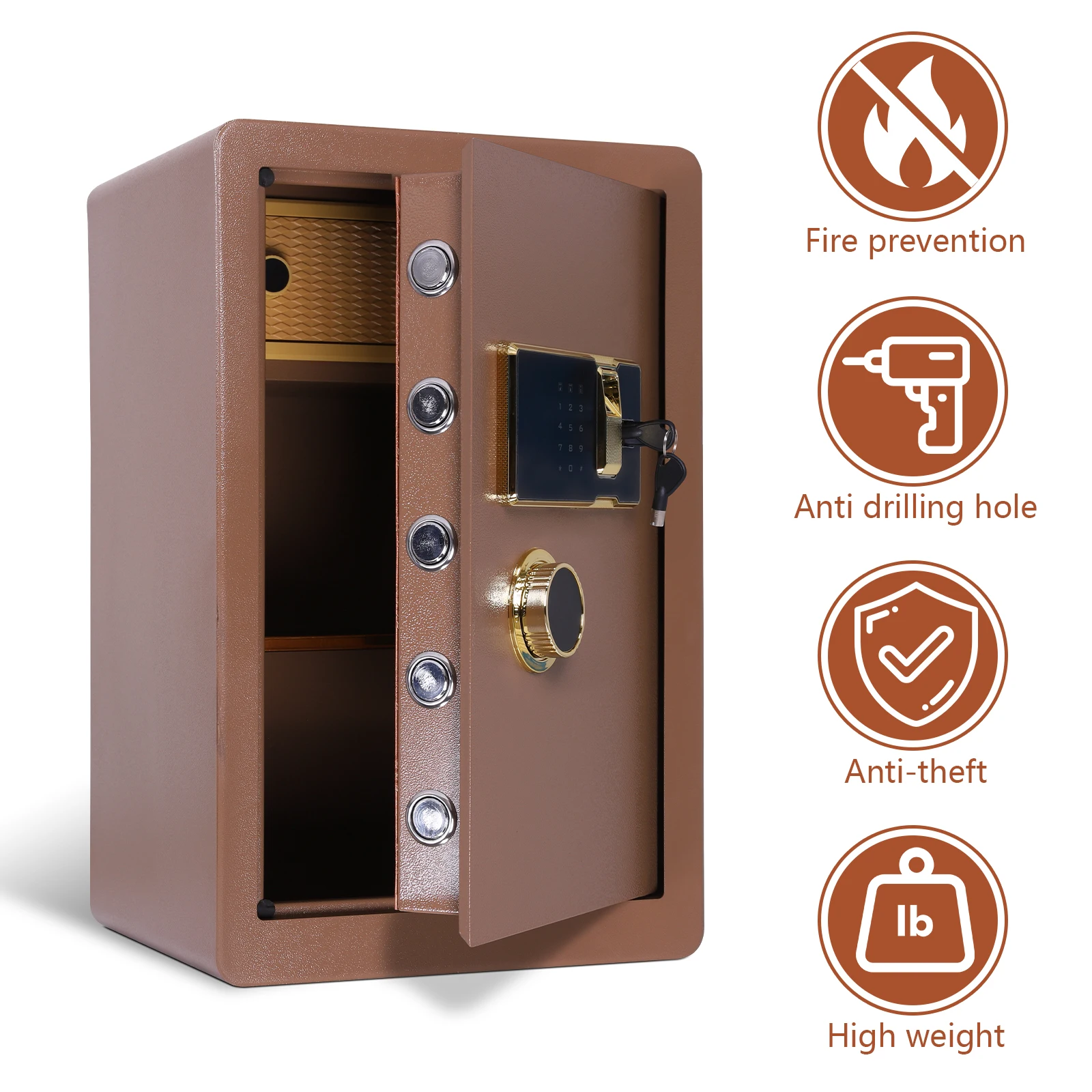 60cm Digital Security Safe Box Smart Alert and Mute Mode Digital Home Security Safe Box for Documents Jewelry Valuables
60cm Digital Security Safe Box Smart Alert and Mute Mode Digital Home Security Safe Box for Documents Jewelry Valuables